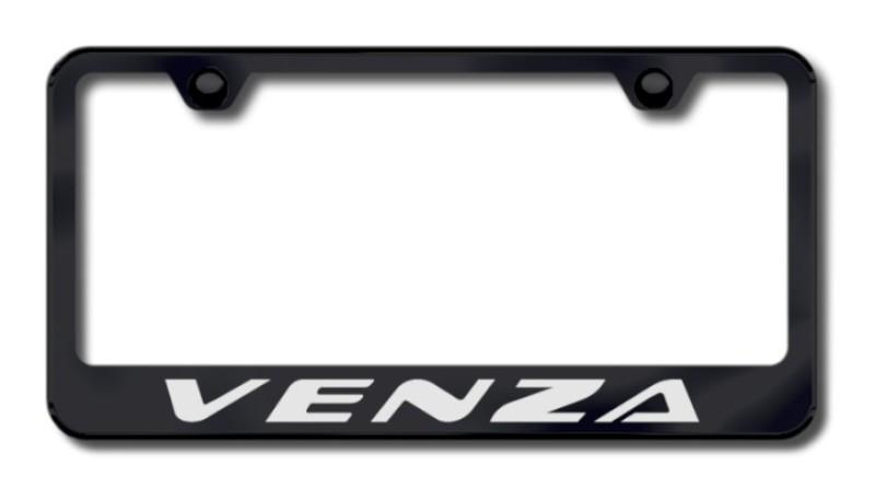Toyota venza laser etched license plate frame-black made in usa genuine