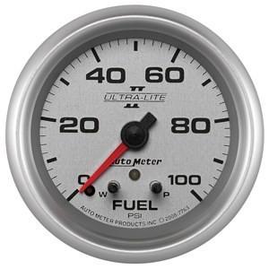 Autometer 2-5/8in. fuel press; 0-100 psi; fse; ul ii
