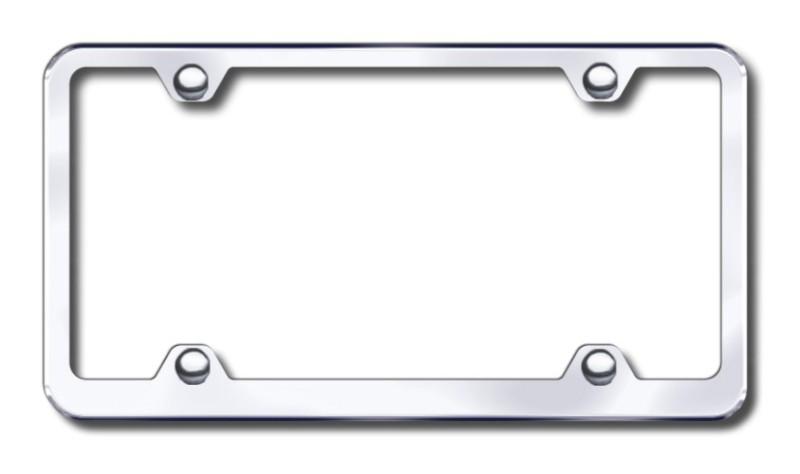 4-hole wide body chrome license plate frame made in usa genuine