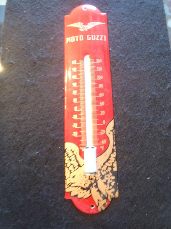 Moto guzzi  porcelain thermometer garage  man cave 
