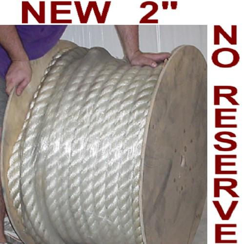 New 2" diameter nylon rope,6" c.ship/boat tow/dock line