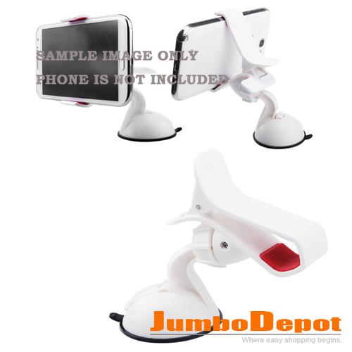 Car windshield dashboard suction cup mount holder white for iphone smartphone
