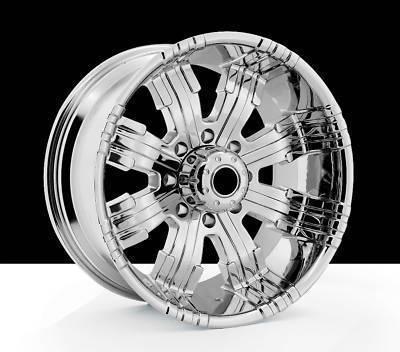 D78 - dirt wheels - 20x10 chrome 6x5.5 dodge chevy1500