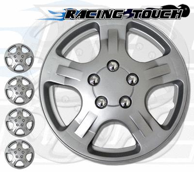 Metallic silver 4pcs set #051 14" inches hubcaps hub cap wheel cover rim skin