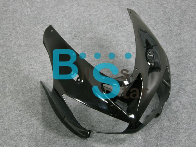 Black kawasaki zx6r 2005 2006 front cowling headlight upper nose fairings