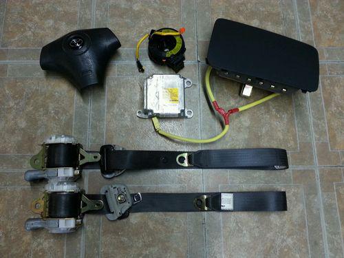 03 04 toyota matrix air bags airbags seat belts module clock spring complete set