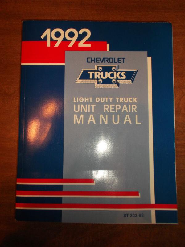 Sell 1992 Chevy Truck Unit Repair Service Shop Manual