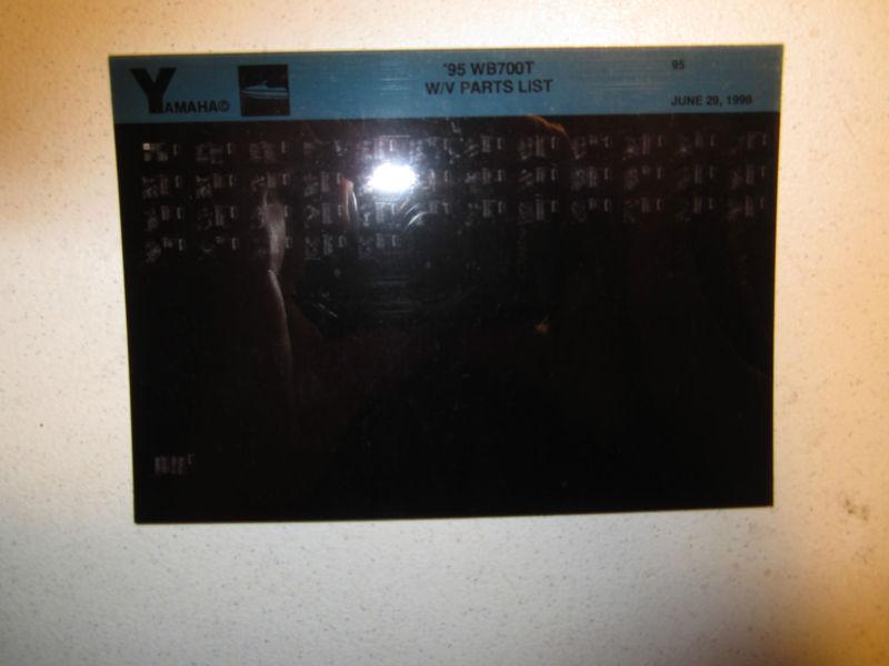 1995 yamaha wb700t microfiche parts list catalog jet ski wb 700 t 
