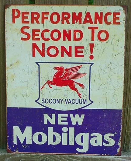 Tin sign mobilgas gas socony vacuum oil company 1725