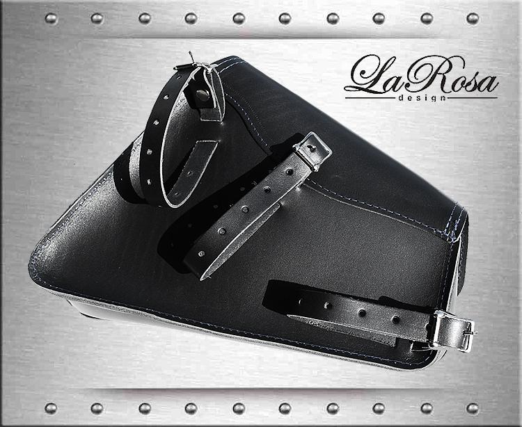 LaRosa Sportster XL Left & Right Swing Arm Black Leather Saddlebags Pair Set, US $269.95, image 4