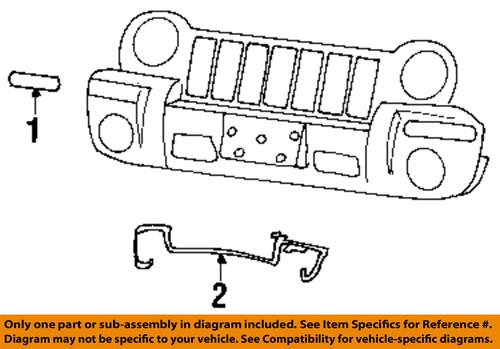Jeep oem 55155950ac park & side marker lamps-front-wire harness
