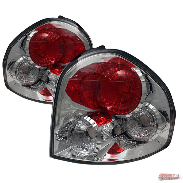 Fit 01-06 santa fe chrome altezza style tail lights rear brake lamps replacement