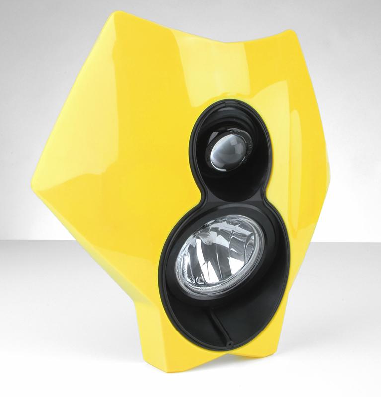 Trail tech x2 hid eclipse universal motorcycle headlight - yellow _36e7-70