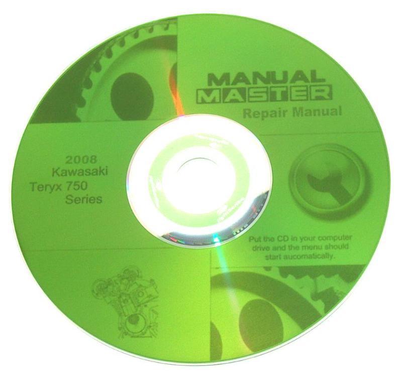 2008 kawasaki teryx 750 4x4 repair service manual cd 575 page + pictures quality