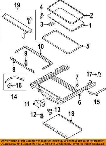 Ford oem 2l2z78500a26aa sunroof wind deflector-deflector