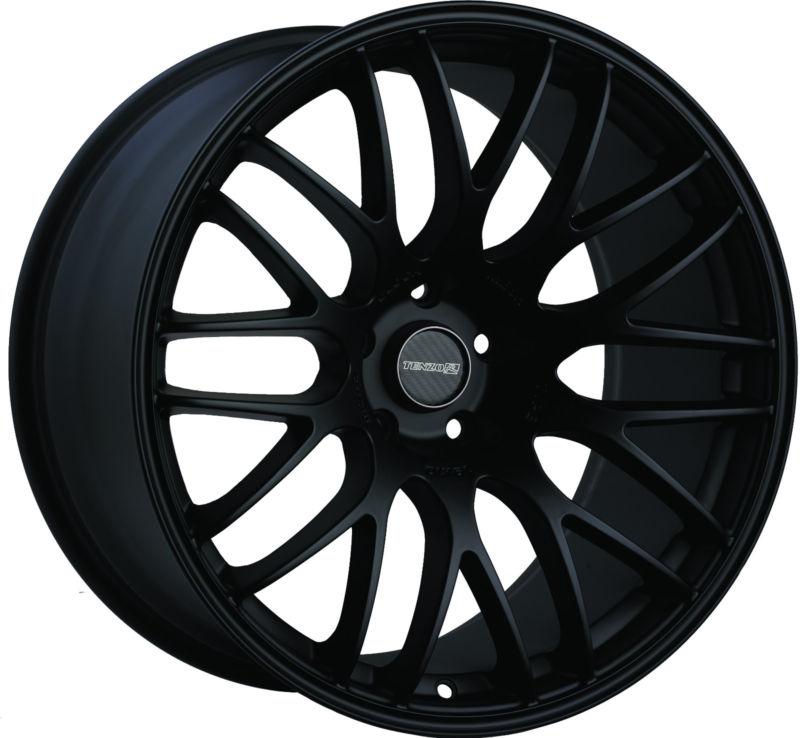 18 tenzo r type m black wheels 18x8 +37 5x114.3 mazda3 speed3 mx5 accord 05 sti