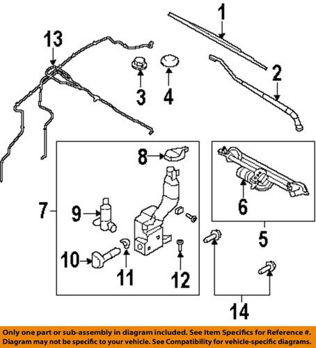 Ford oem 7t4z17603a wiper & washer-windshield-windshield hood nozzle