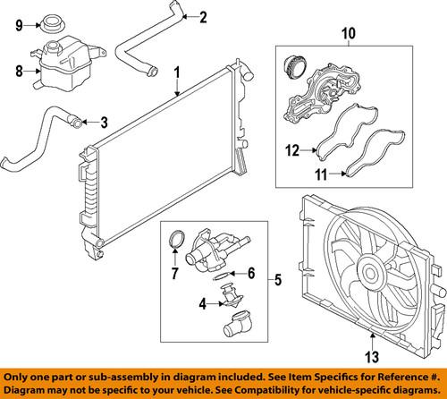 Ford oem ag1z-8c607-a radiator fan motor/engine cooling fan