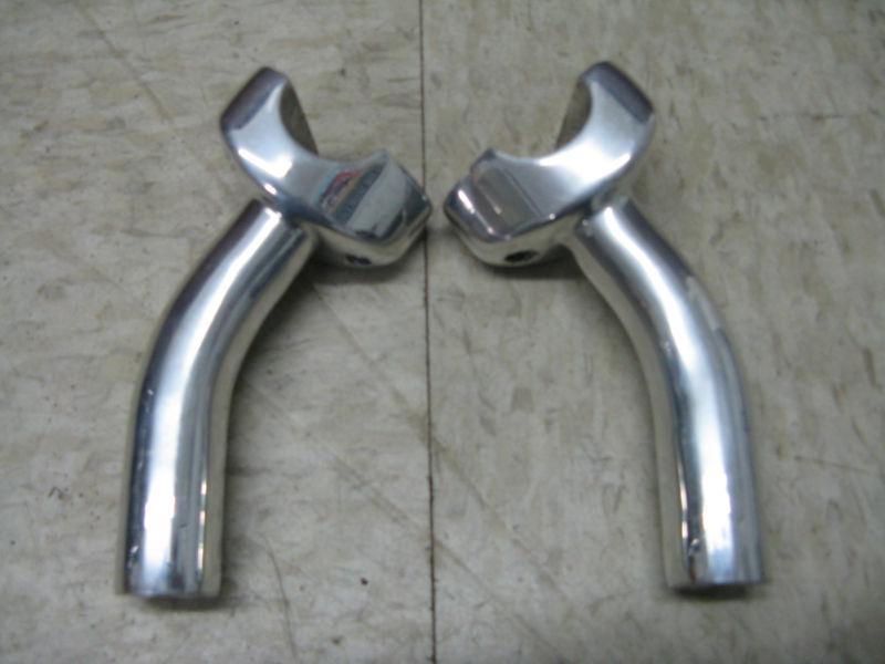 Polished takeoff 4" pullback risers for 1" bars 