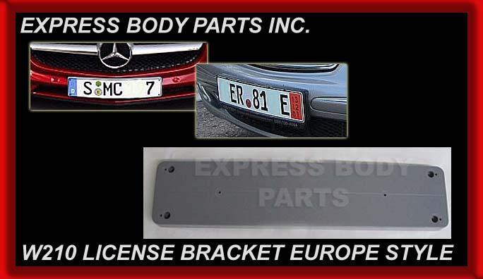 00-02 w210 license bracket europe bumper mounting e320 e420 e320 new gray      