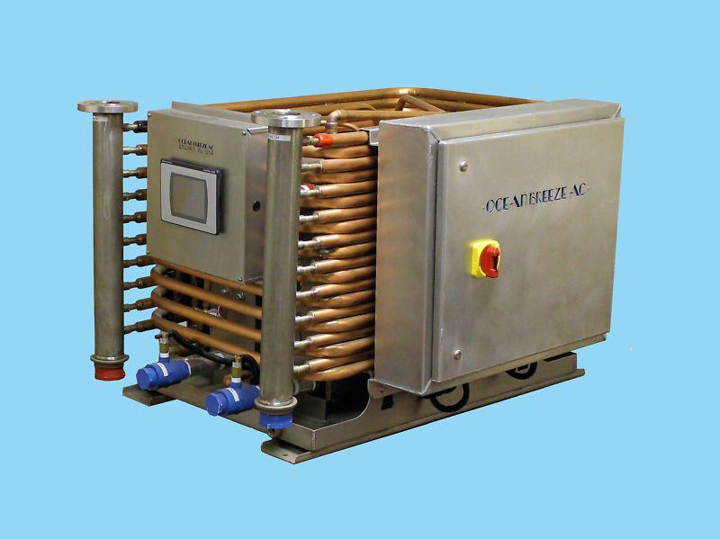 Boat air conditioner 30 ton dual compressor chiller with plc