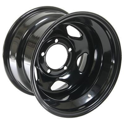 Cragar wheel v-5 steel black 15" x 10" 5 x 5.5" bolt circle 3.75" backspace each