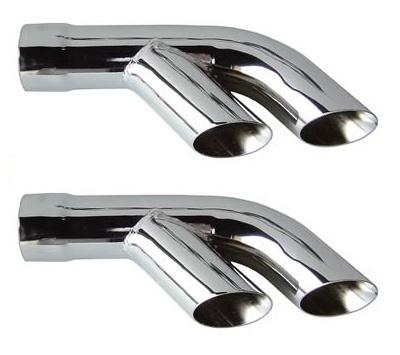 70-81 firebird trans am side splitter exhaust tips tail pipes 3" stainless pair