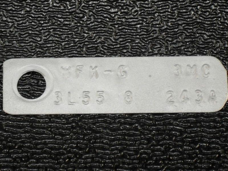 Ford 8 inch 3l55 posi limited slip traction lock rear end id tag mustang