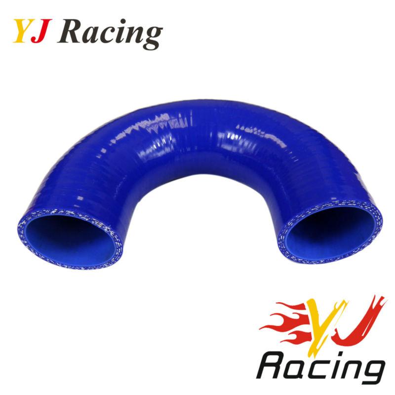 Blue 2.5" to 2.5" 180 degree turbo/intercooler silicone elbow hose id:63mm pipe