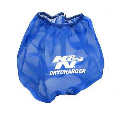 K&n rf-1014dl air filter wrap drycharger polyester blue conical ea