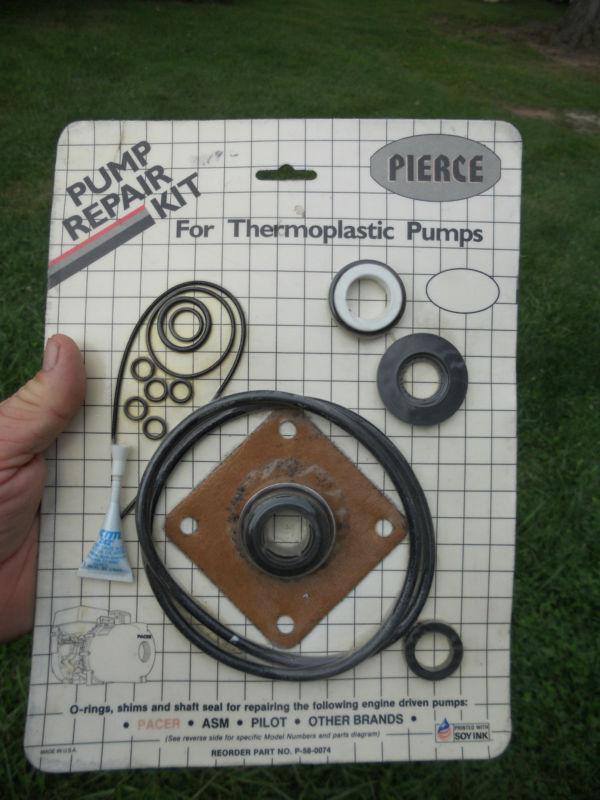 Pierce 58-0074 thermoplastic pump repair kit o rings shims shaft seal included