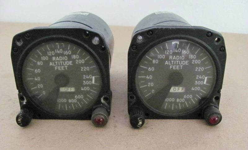 Vintage military aircraft radio altitude indicators -2ea
