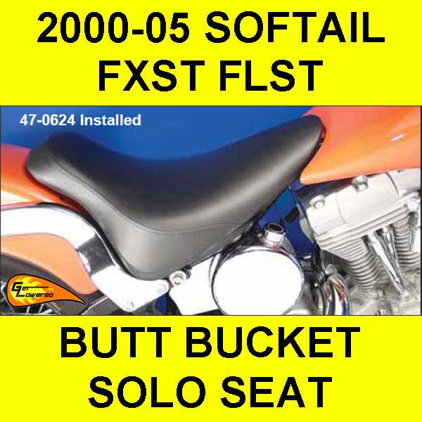 Butt bucket solo seat for 2000-2005 harley softail models fxst flst