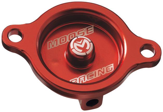 Moose racing magnetic oil filter cover by zipty red fits yamaha yz450f 2010-2012