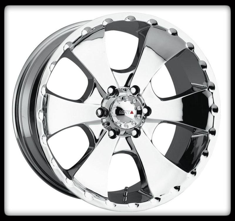 17" mkw offroad m19 chrome rims & nitto lt325-70-17 terra grappler tires wheels