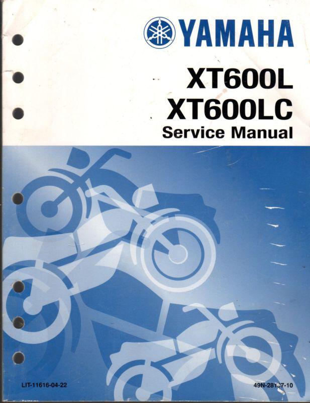 1984 yamaha xt600l & xt600lc motorcycle service manual lit 11616-04-22