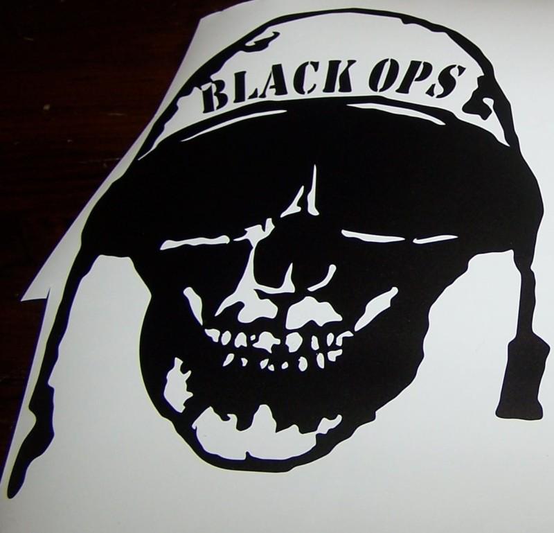 Black ops large skull decal sticker wrangler yj tj cj jk rubicon sahara jeep
