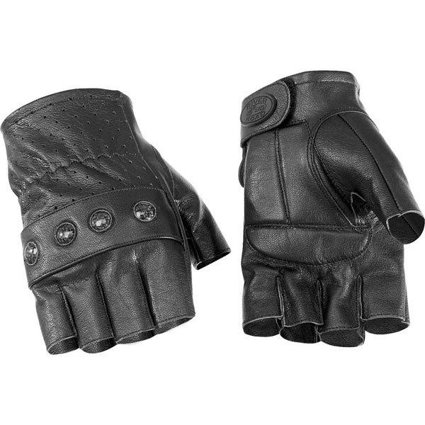 Black s river road carlsbad fingerless leather glove