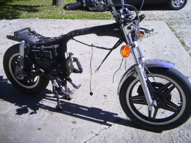 Honda cx500 straight rolling chassis