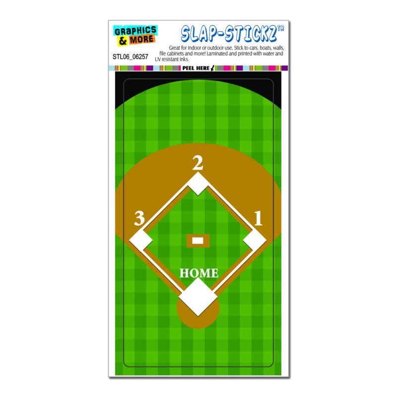 Baseball field - slap-stickz™ automotive car window locker bumper sticker