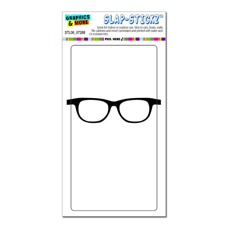 Hipster glasses - slap-stickz™ automotive car window locker bumper sticker