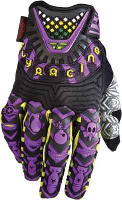 Fly racing evolution adult mens mx atv offroad gloves purple small 365-11808