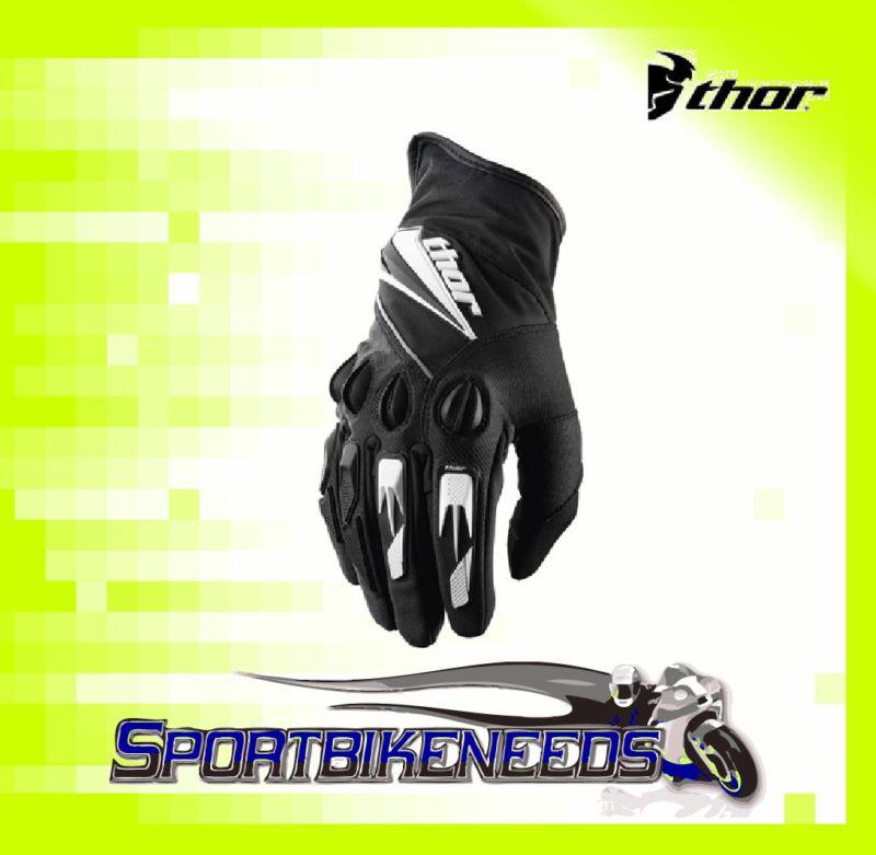 Thor 2012 insulator gloves black motocross x-large xl 