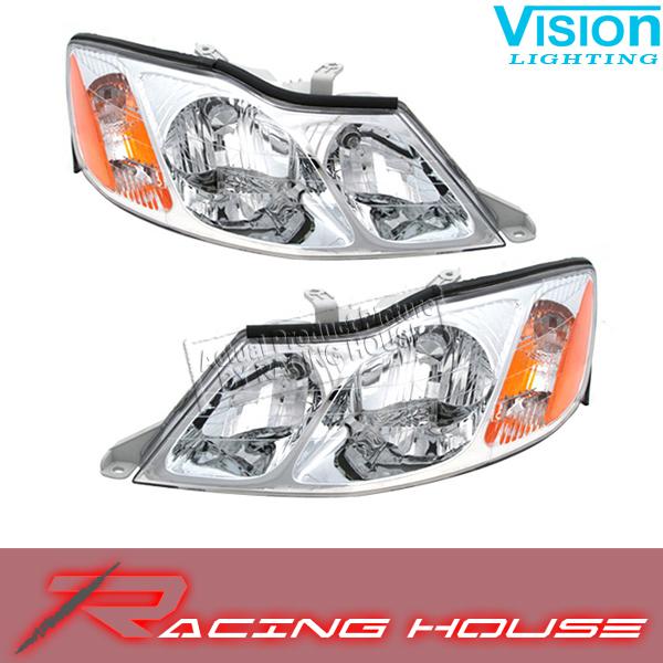 2000-2003 toyota avalon base/xl/xls vision left+right headlights lamps assembly