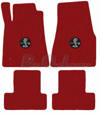 2011-2012 mustang shelby gt500 lloyd red 4pc floor mats