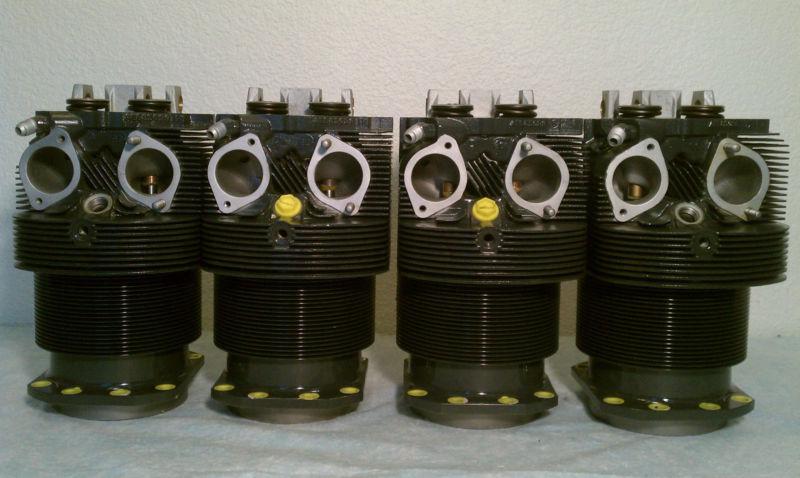 Set of 4 eci wide deck cylinders lycoming o / io 360 540  with pistons and pins