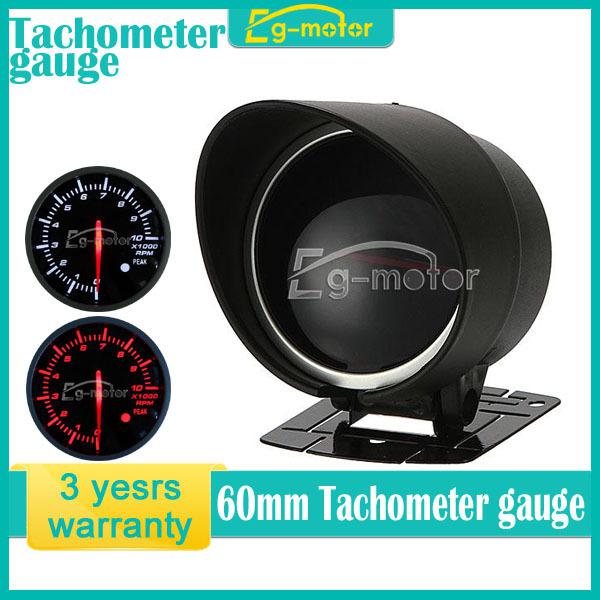2.6inch 60mm car racing modified led backlight meter alarm tachometer gauge