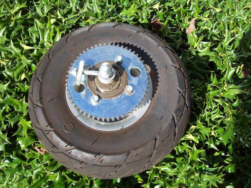  razor e 300 electric scooter rear tire and brake assembly used