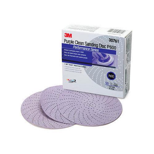 3m 6" 600 grit purple clean hookit sanding sandpaper disc 50 in a box 30761