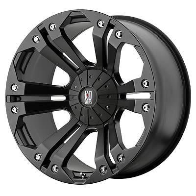 Kmc xd wheel xd 778 monster aluminum black 18"x9" 6x5.5" bc 4.530" backspace ea